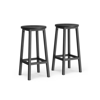 2PC Bar Stools With Metal Frame