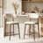Beige Seat/Walnut-grain Metal Legs