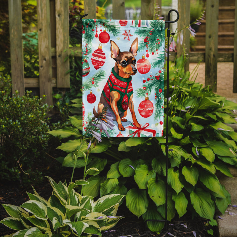 Drapeau de jardin en polyester à 2 faces, H 15,5 po x l 11,25 po