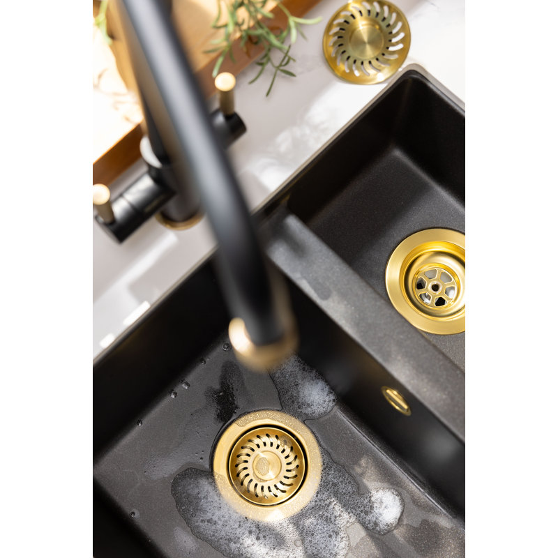 Round overflow in Brushed Brass