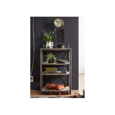 Heavy 100cm H x 61cm W Steel Etagere Bookcase