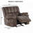 Dark Brown Transitional Glider Recliner - Track Pillow Top Arms, High Density Foam-1043657263