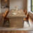 Modern Rustic Solid Wood Rectangular Dining Table-790838770