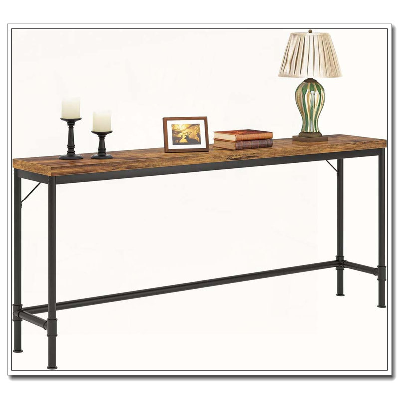 Table console industrielle polyvalente de style bar