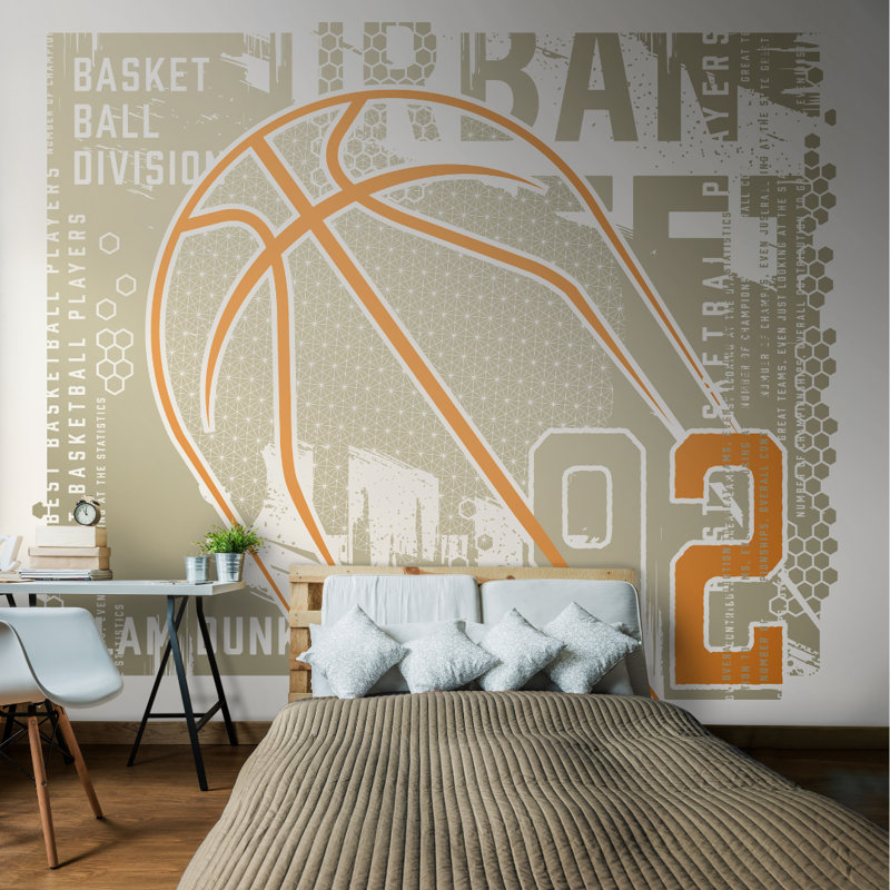 Pascoag Matte Wall Mural, 350cm L x 280cm W, Grey