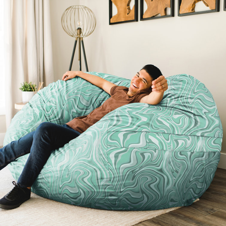 Big Joe Extra Large Memory Foam Bean Bag Sofa with Soft Removeable Cover
