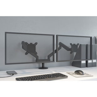 Height Adjustable Universal 2 Screen Desk Mount