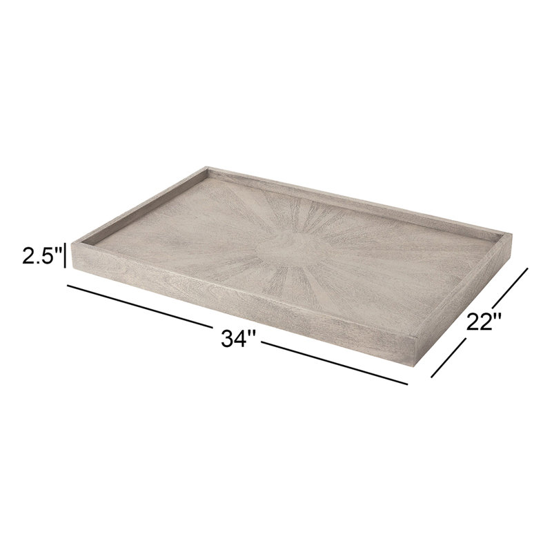 Driftwood Ottoman Tray-Grey