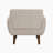 Hillman 34" Modern & Contemporary Velvet Accent Chair with Tufted Back, Flared Track Arms & Tapered Wood Legs-1774285378