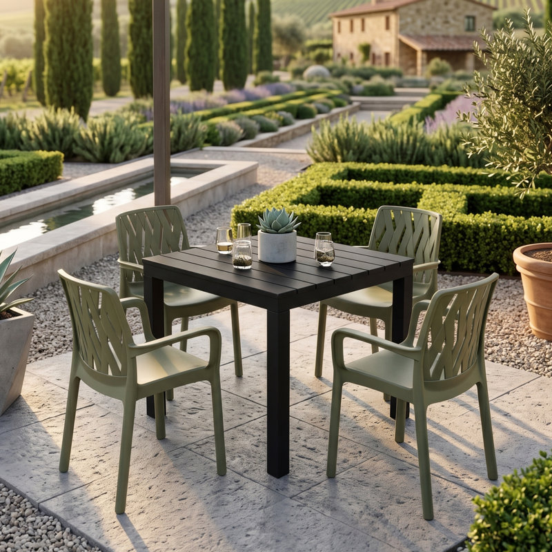Plastic Patio Dining Set Table,