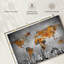 Impression sur toile, "Carte du monde colorée"-1542115247