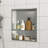 21" X 17" Stainless Steel Shower Niche Double Shelf-1065434145