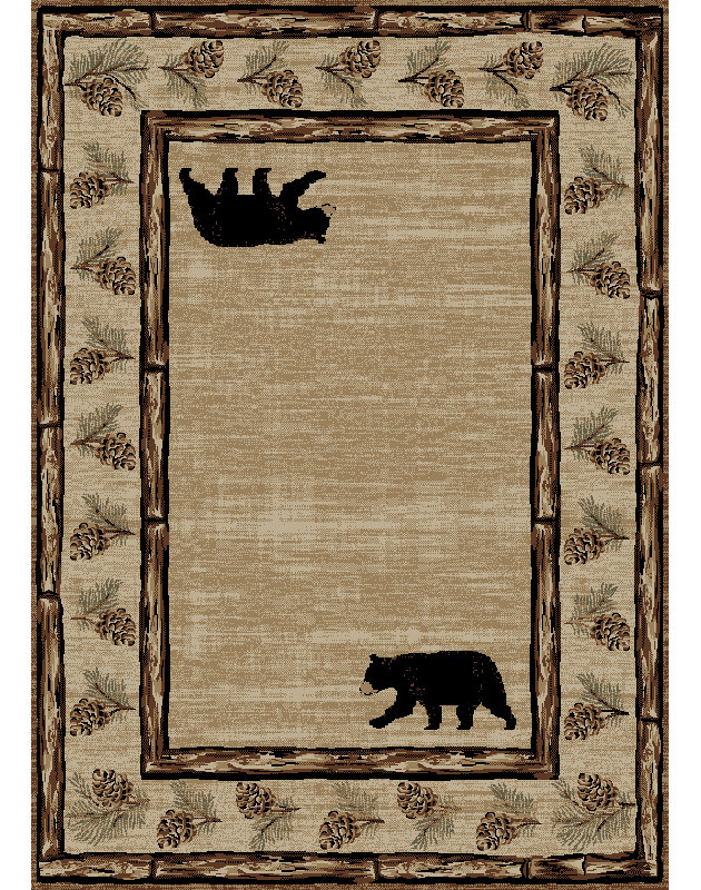 Bear Den Brown, Rectangle 2'3" x 3'3"