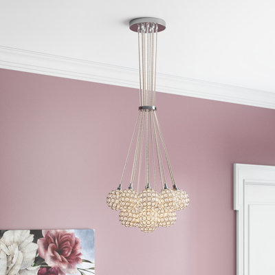 Lustre linéaire moderne unique à 16 lumières avec accents de cristal Brecksville
