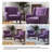 Jaqueze Upholstered Purple Velvet Tufted Wide Back Armchair with Solid Wood Leg-793197116