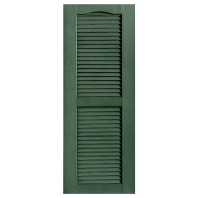 Cathedral Top Custom Open Louver Shutters Pair