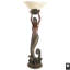 Lampe torchère déesse offrant une sirène