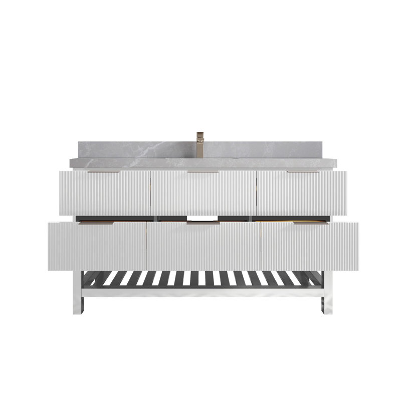 Ensemble de meuble-lavabo simple 60 po avec plateau Catalina