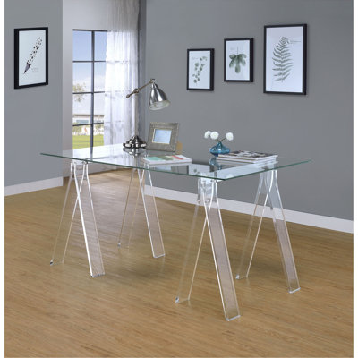 Glass Top Writing Desk