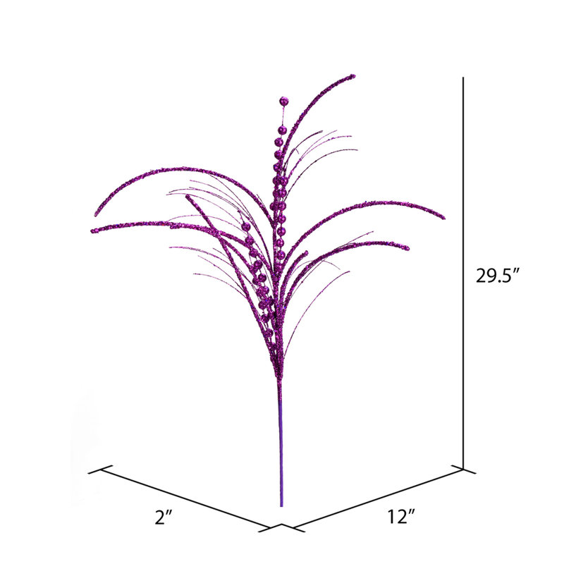 Vickerman 29" Glitter Harvest Aritificial Christma Plant, Purple