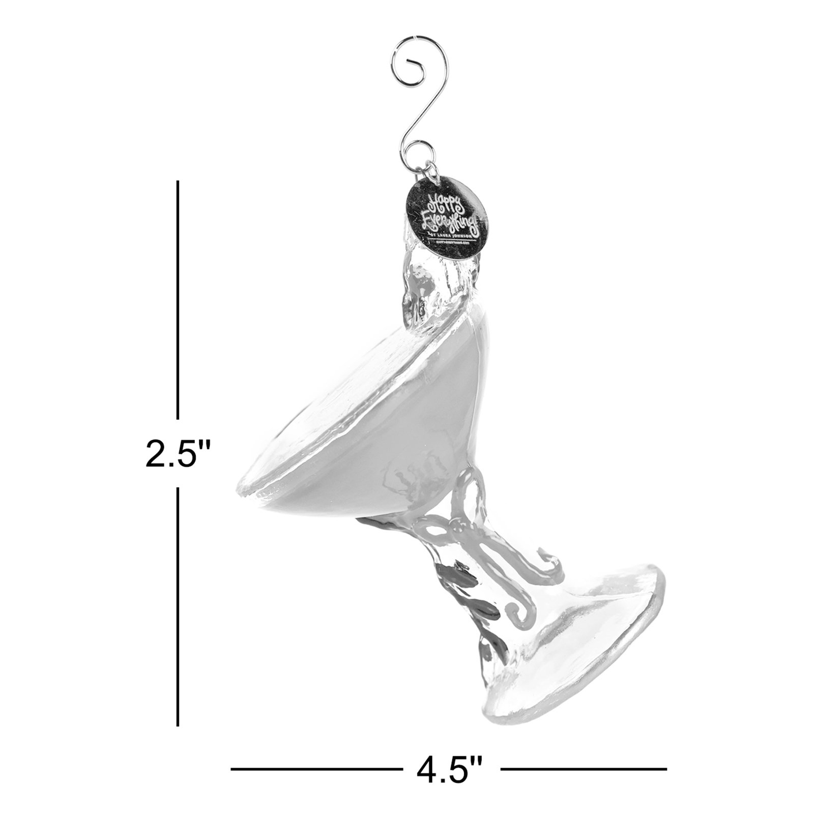 2.5'' Glass Hanging Figurine Ornament