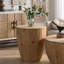 Table basse en tonneau rétro 21,06 po - Table d'appoint avec rangement en bois de sapin massif