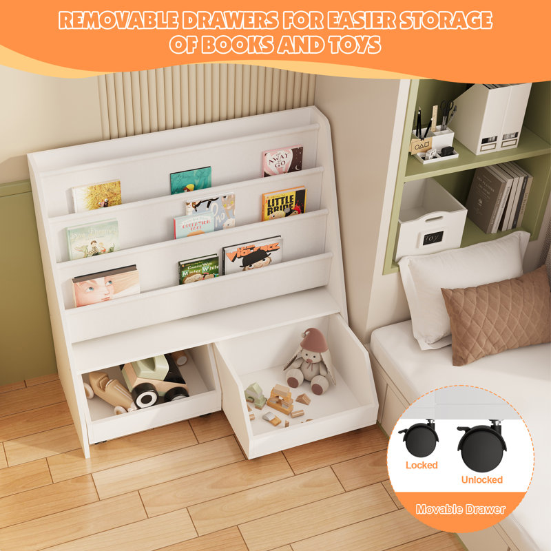 86cm H X 90cm W Kids Bookcase
