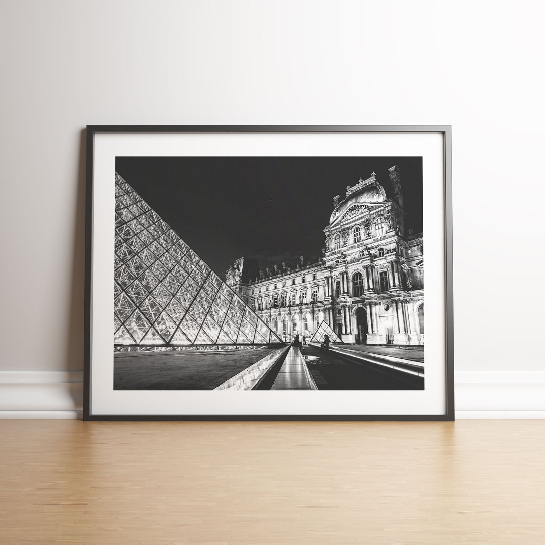 The Louvre Museum Paris France by Vouvart - Picture Frame Graphic Art