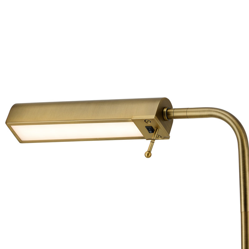 Lampe sur pied industrielle 62,5 "à DEL 3CCT, Doré