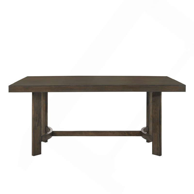 Weathered Oak Finish Dining Table