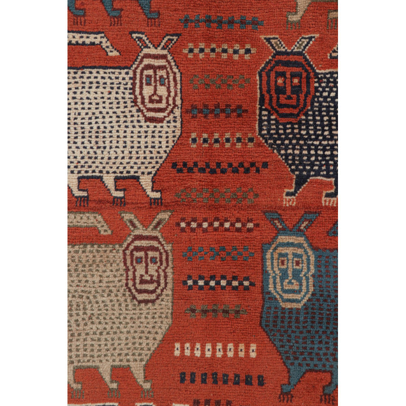 Rare One-of-a-Kind 4’3” X 6’4” Hand Knotted Area Rug