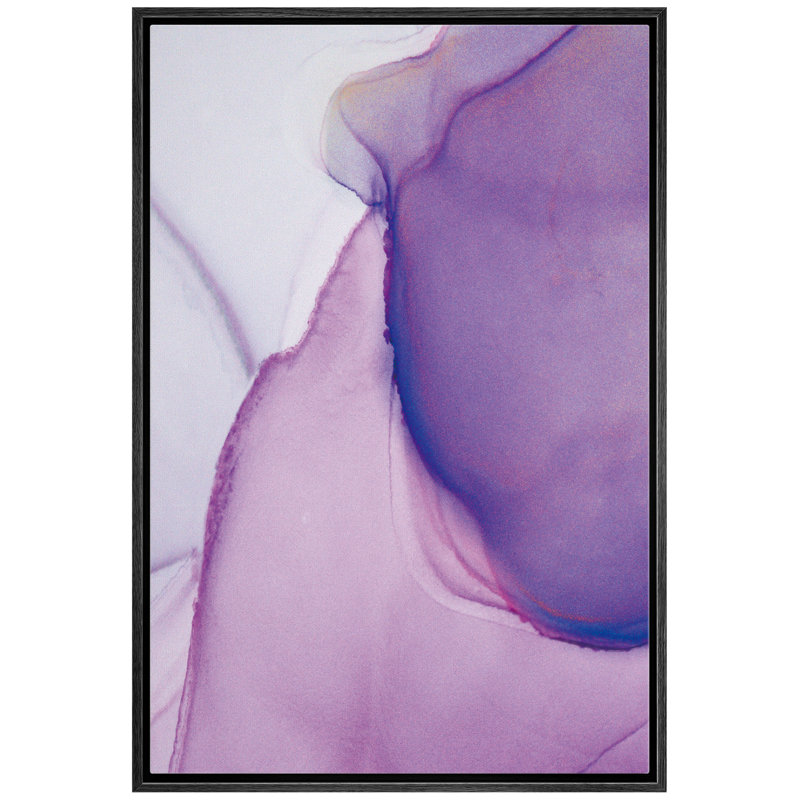 Signe, reproduction d'art sur toile encadrée, bicolore, aquarelle, explosion, formes abstraites, illustrations, art moderne, chic, multicolore coloré pour le salon, la chambre à coucher, le bureau