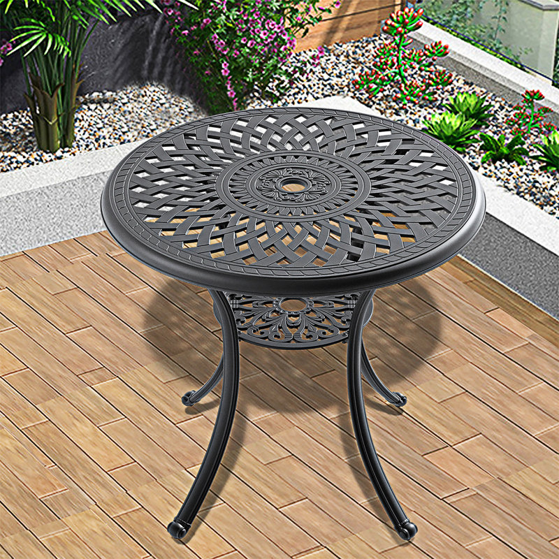 Aluminum Patio Dining Table With Umbrella Hole