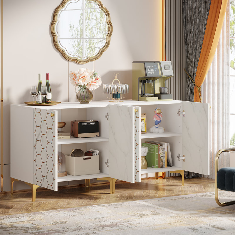 Buffet de 63 po Doukala, Blanc