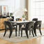 Chaises de salle à manger grises en chenille grises de 2 pièces, design contemporain, évidé, chambre ou pièce d'intérieur, structure de cadre en fer, sièges confortables, capacité de charge de 300 livres, performance à coût élevé, facile-695258253
