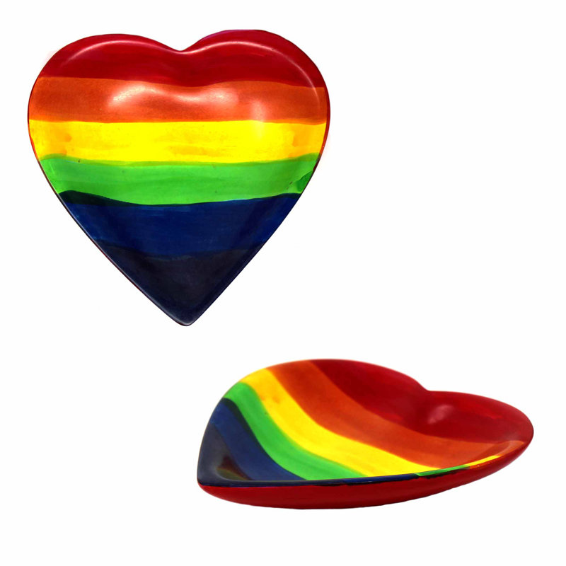 Ensemble de 2 bols Rainbow Soapstone Heart