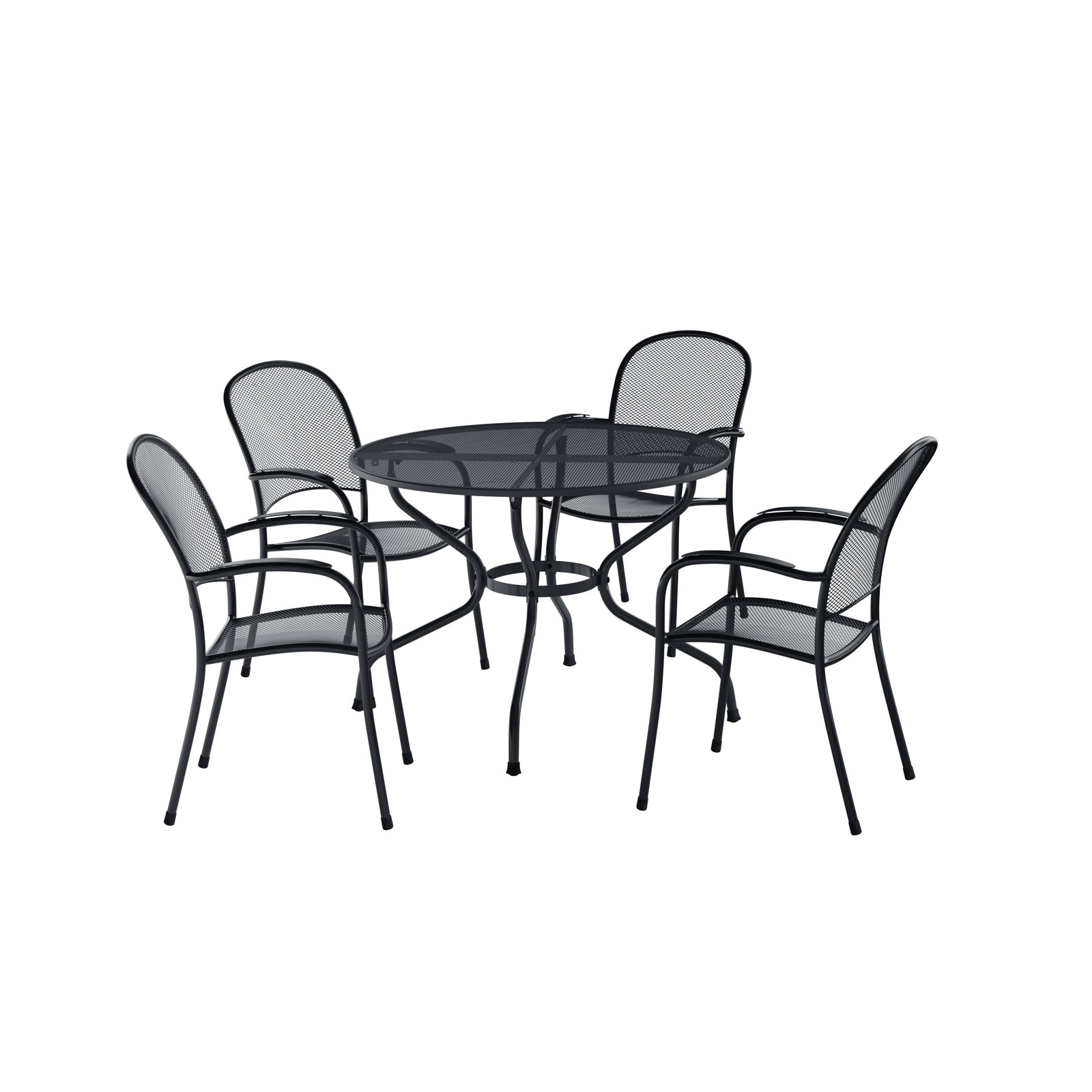 Waynesboro 42 " Patio Dining Set, Black