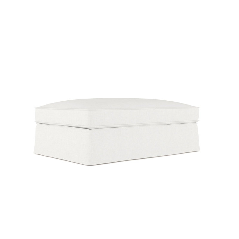 Mulberry Ottoman, Plush Velvet Oyster, Weathered