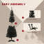 Arbres de Noël compacts et minces en plastique noir de style moderne pour la maison