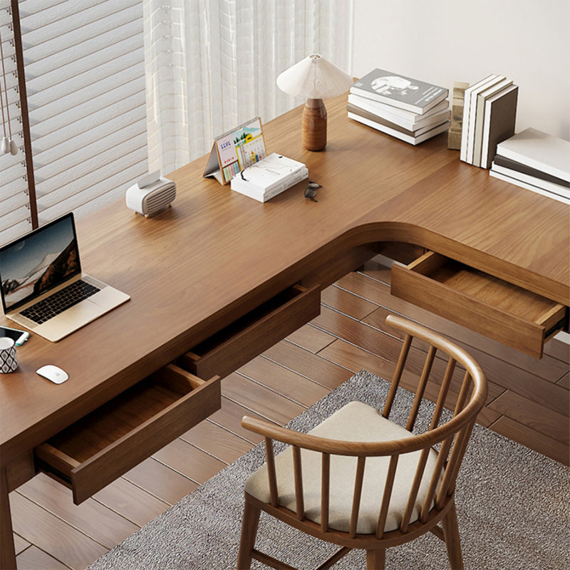 Bureau d'angle moderne et simple en L avec tiroirs, Oui, 29.53"H*78.74"W*55.12"D