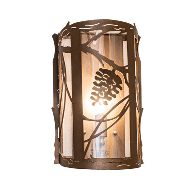 8" Wide Whispering Pines Left Wall Sconce