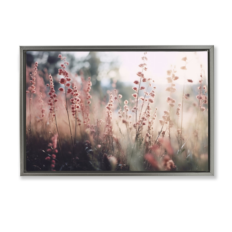 Sun Blanched Wild Botanicals, art mural encadré sur toile flottante, design par Lazar Studio, H 17 po x l 25 po