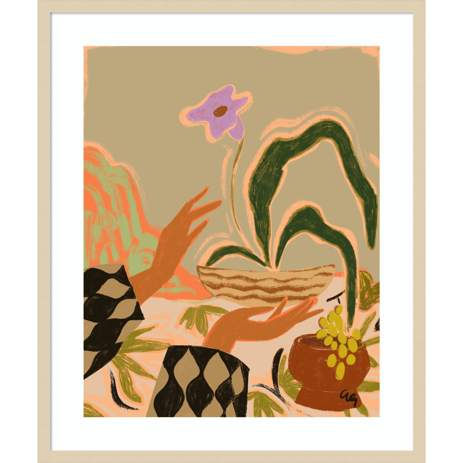 The Power Of One by Arty Guava Wood Framed Wall Art Print, Brown , 33" H x 28" W