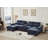 Modern Sectional Sofa Couch With Console-1607255997