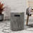 16X20 Inch Magnesium Oxide Tank Holder And Side Table, Grey Appearance, Round Design, Lightweight Concrete, No Assembly For Outdoor Recreation Gathering