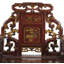 Chaise avec accoudoirs à dossier brun Queen Asian Asian