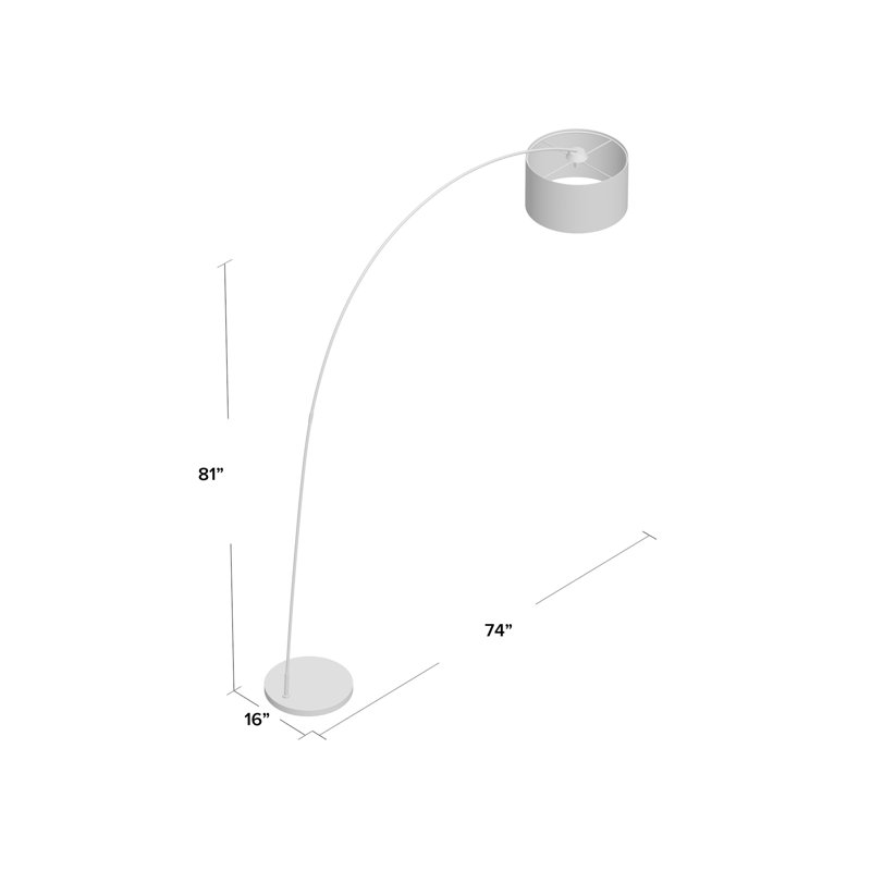  Lampe sur pied arquée 81 "