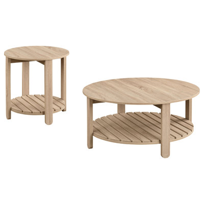 Ensemble de tables basses et de tables rondes 2 pièces Scherer