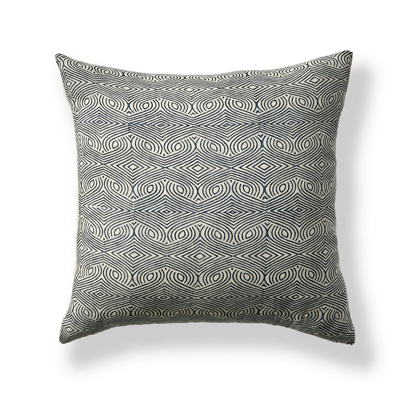 Ludington Throw Pillow Cover, Teal