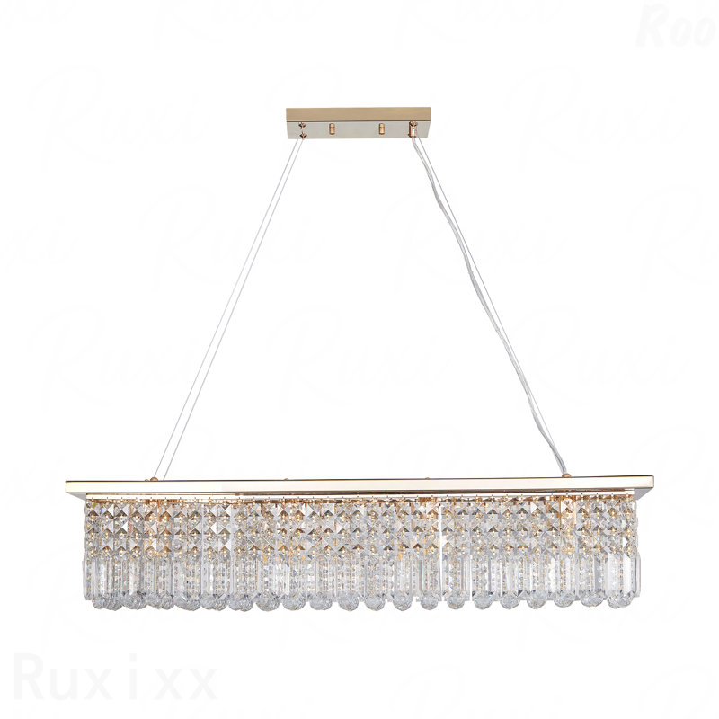 Lustre en cristal de style moderne, Doré